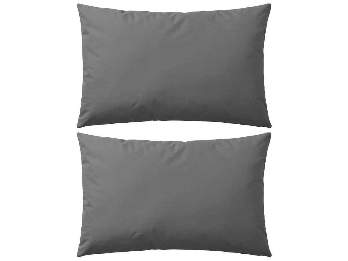 Vidaxl Almofadas Para Exterior 2 Pcs 60x40 Cm Cinzento