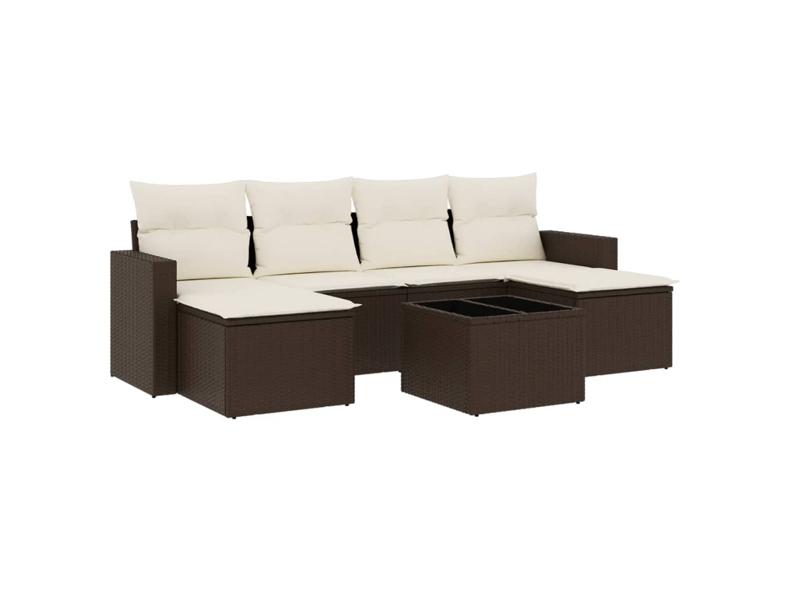 Garden Sofa Set, Garden Sofa Sets Vidaxl Marrom Rattan / Vime (n/a)