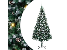 Conjunto 1 Árvore Festiva Vidaxl Verde Pvc (210 Cm)