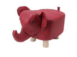 Escabelo animal elefante fofo antiderrapante silencioso confortável estável multiuso para crianças vermelho S/MARCA