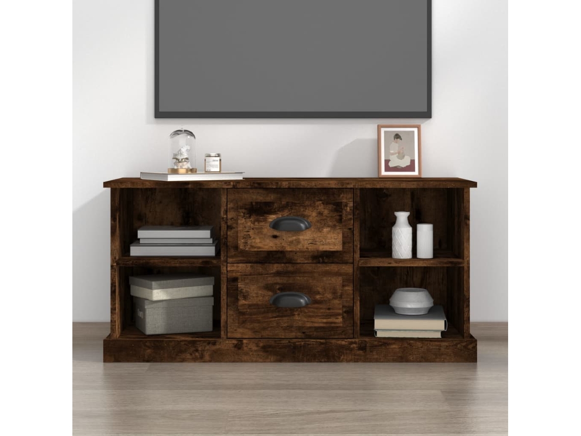 Móvel P/ Tv | Armários Para Tv | Suporte De Tv 99,5x35,5x48 Cm Derivados Madeira Carvalho Fumado Cfw97953 Lovely Home