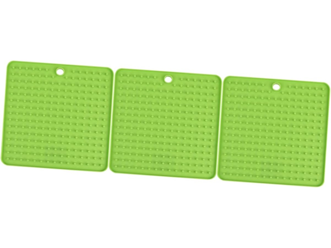 Conjunto De 3 Peças Tapetes Isolantes Silicone, Tapete Mesa, Isolamento Térmico E Design Multifuncional Para Cozinha Vayotoy