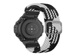 Bracelete de Nylon Flexível com Fivela Ajustável para Huami Amazfit T-Rex/T-Rex Pro/Ares Preto/Branco