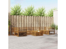 Vidaxl Conjunto De Sofás Para Exterior 8 Pcs Natural