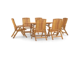 Garden Dining Set, Garden Dining Sets Vidaxl Marrom Teca (180 Cm Table Length)