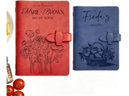 Livre De Receitas Em Couro Personalizado, Livro De Receitas Em Couro Real Personalizado Gravado