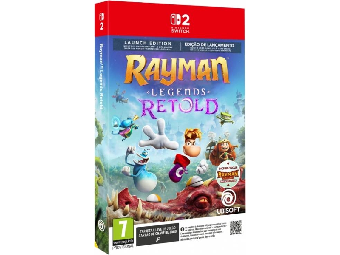 Pré-venda Jogo Nintendo Switch 2 Rayman Legends Retold Launch Edition