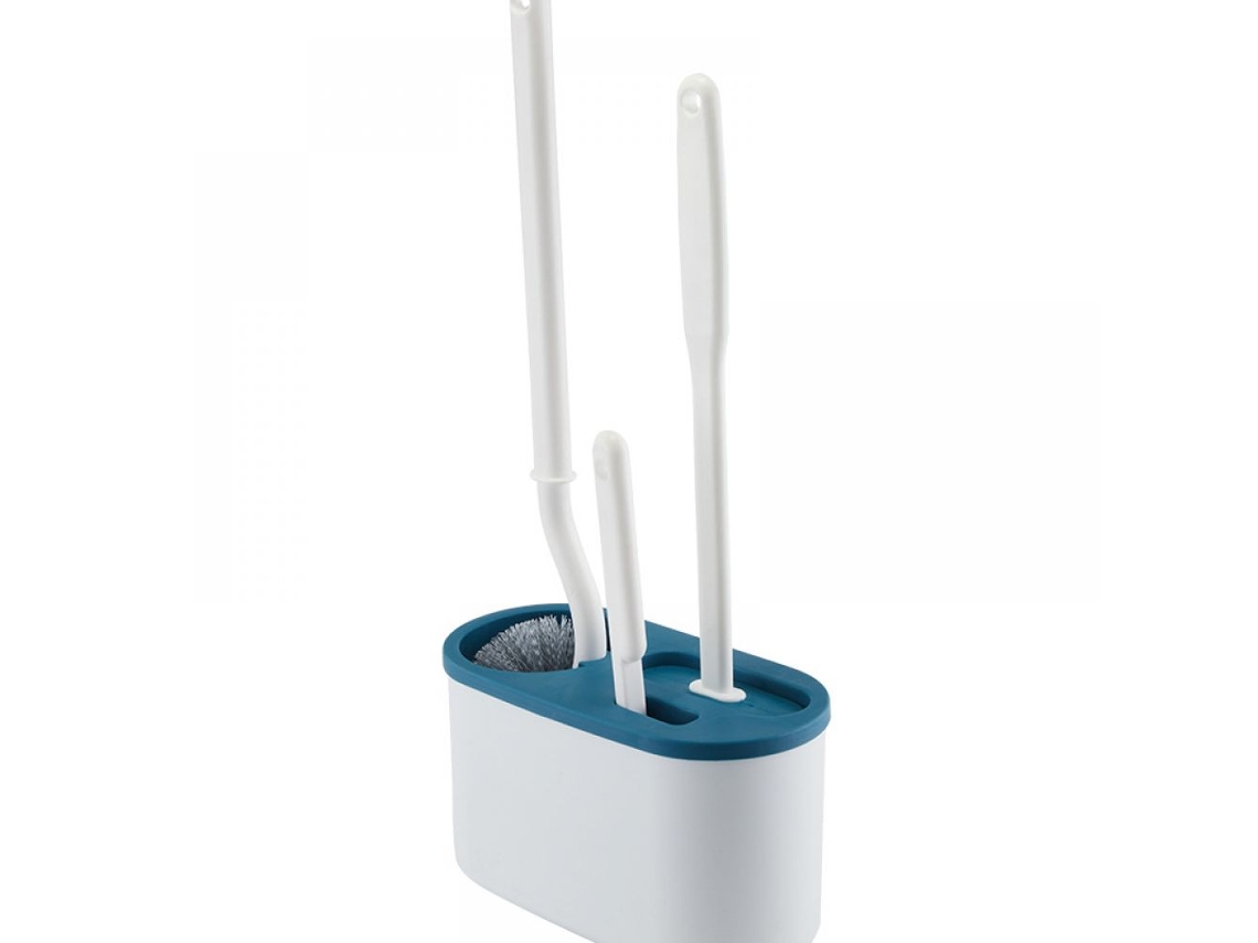 Escova sanitária com suporte e aberturas de ventilação, resistente de 3 vias, com cabo antiderrapante | AQUAFORGE