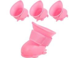 Botinhas Impermeáveis Cães Pequenos E Filhotes, Botas De Chuva Antiderrapantes Com Interior Acolchoado O