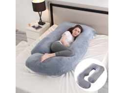 Almofada para Grávidas, Almofada de Amamentação, Suporte Abdominal, Alivia as Dores da Gravidez SPQMENT (155x75x60cm cinza)