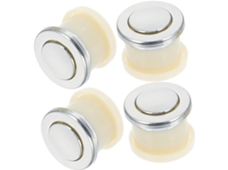 Tehaux Conjunto De 4-puxadores Redondos Para Gavetas Cozinha Com Mola Oculta, Em Liga De Zinco E Plástico, Para Móveis