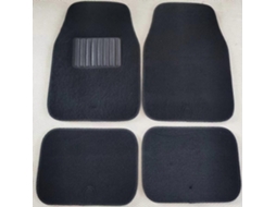Rebe 4 Alfombrillas de Coche Negras Con Bordado Y Suela Antideslizante de Pvc