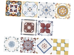 Conjunto De 10 Adesivos Decorativos Impermeáveis Para Azulejos