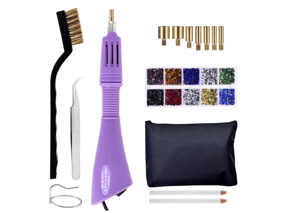 Kit De Aplicador De Hot Fix Diy Máquina De Pedrarias Quentes Para Roupas, Sapatos E Jeans