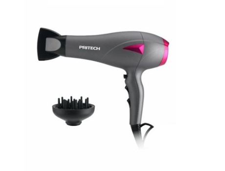 Secador De Cabelo 1900 2300w Pritech Tc 2410 Cinzento Roxo