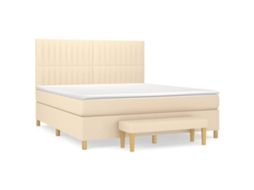 Box Spring Bed, Box Spring Beds Vidaxl Creme Tecido (160 X 200 Cm)