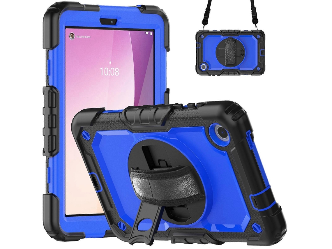 Capa Híbrida De Silicone Para Tablet Lenovo Tab M8 De 4ª Geração Com Alça De Ombro.