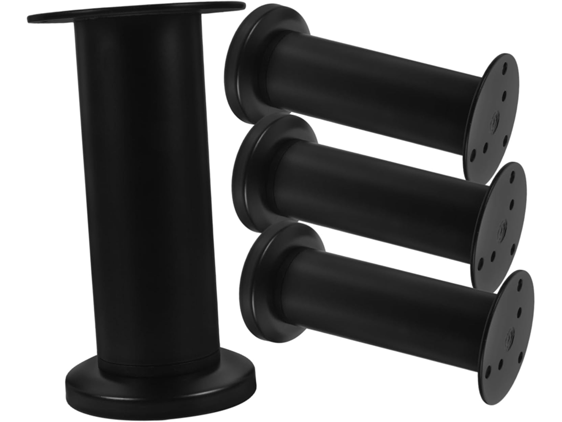 Shineofi Conjunto De 4 Pés Ajustáveis Para Móveis, Pés De Substituição Para Estrutura Cama, Suportes De Cama Pretos