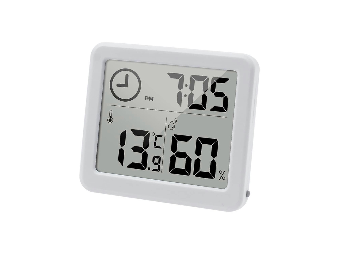 Termômetro/higrômetro Digital Com Amplo Visor Lcd De 3,2" Para Monitoramento De Temperatura Ambiente Interna E Medição De Umidade (branco), 2024 Ping