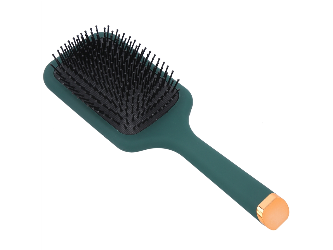 Pente de massagem antiestático para cabelo 2026, ideal para estilizar e modelar o cabelo em casa, verde escuro.