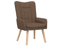 Poltrona Relaxante Marrom Tecido Vidaxl Castanho Tecido (63x67x94 Cm)