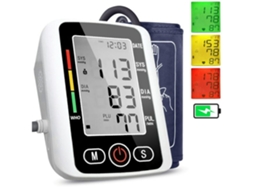 Aparelho De Pressão Arterial Digital De Braço Com Voz Em Inglês, Monitor De Pressão E Pulso, Tela Colorida