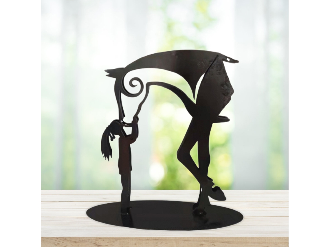 Estátua de Cavalo de Metal Decorativo para Mesa Presente de Aniversário Artesanato