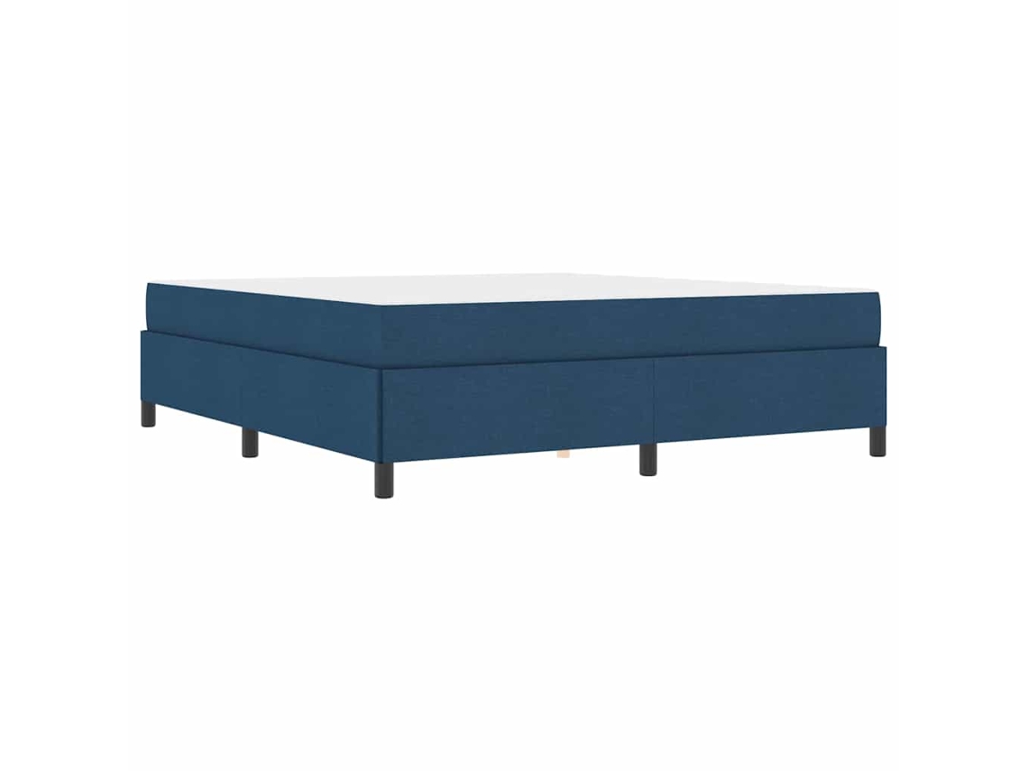 Conjunto 1 Cama Box Vidaxl Azul Tecido (180 X 200 Cm)
