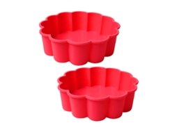 2pcs Moldes de Bolo de Silicone Redondo Antiaderente para Torta e Bolo 20cm