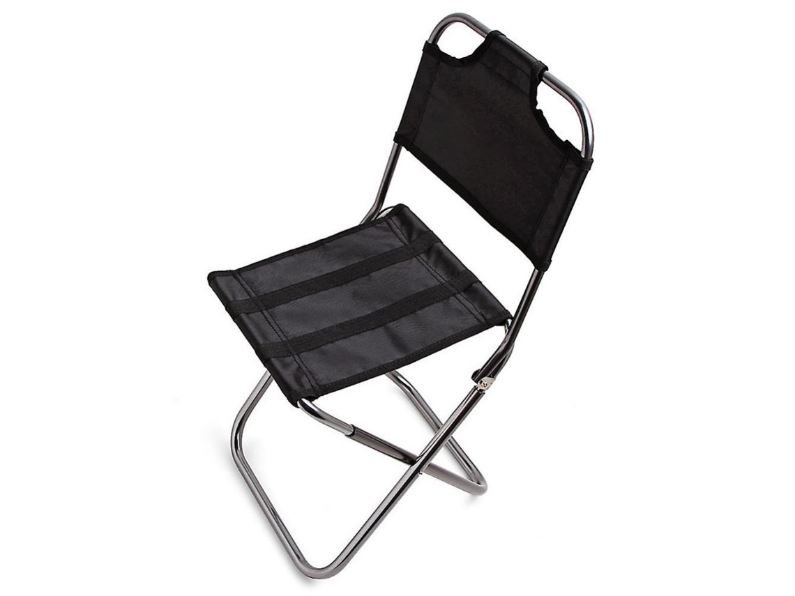 Banquinho Dobrável Mini AQUAFORGE, Ultraleve com Encosto em Liga de Alumínio para Viagens e Pesca