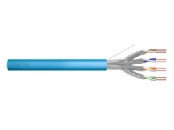 Instalação de cabos Digitus Kat.6a, U/ftp, Dca, Awg 23/1, Lsoh, 500m, Niebieski, Szpula