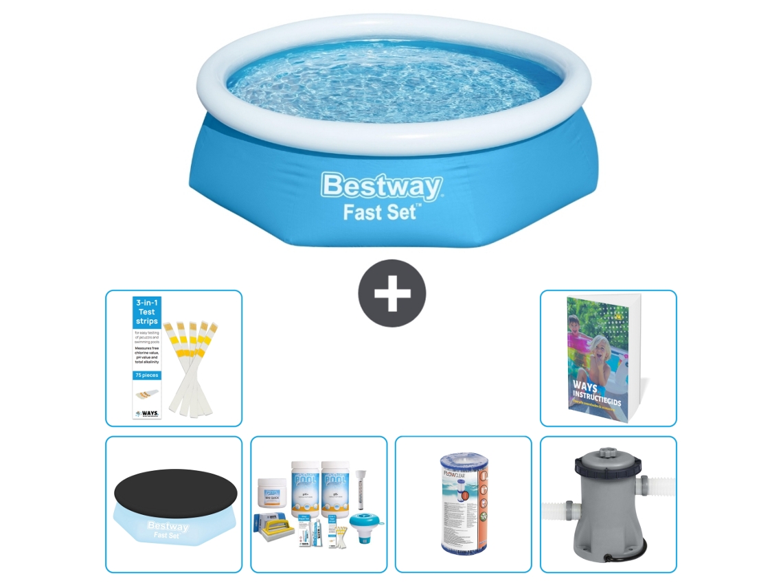 Piscina Bestway Fast Set Redonda 244x61 Cm 5 peças S34 BESTWAY