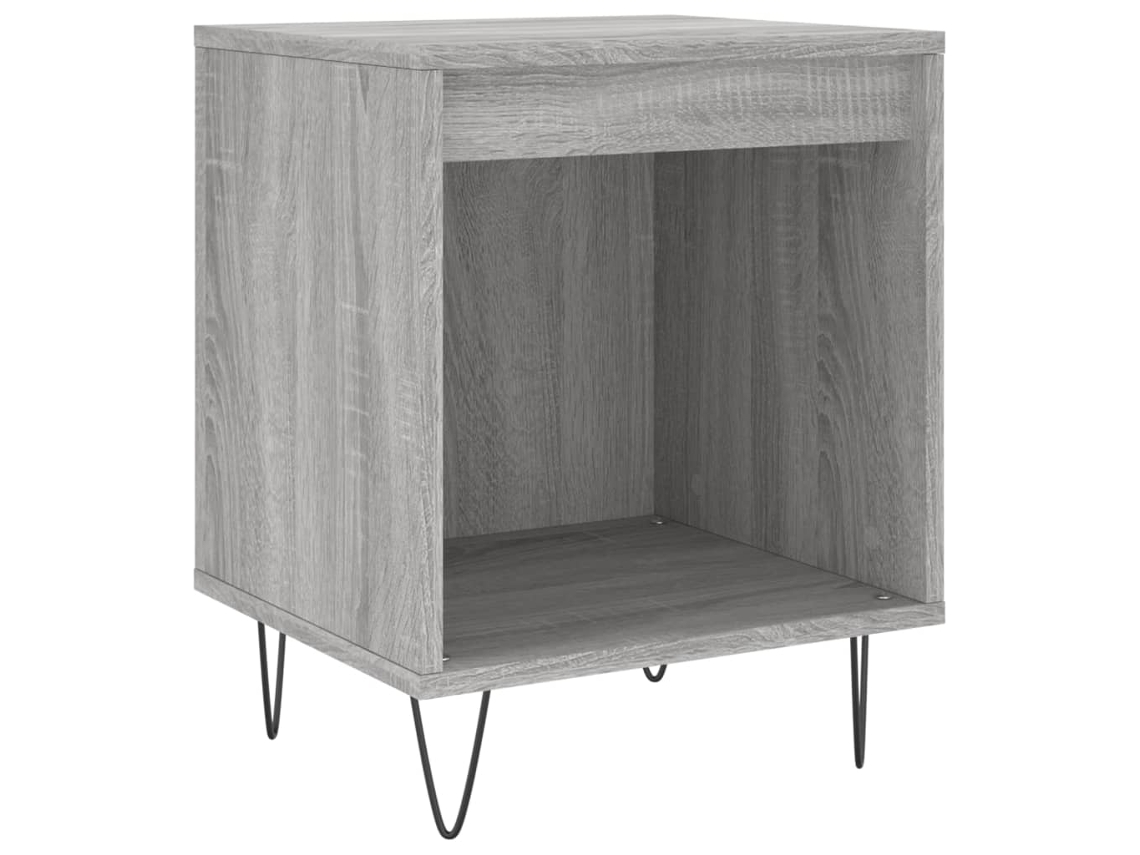 Bedside Cabinet, Bedside Cabinets Vidaxl Cinzeto Madeira Processada (n/a)