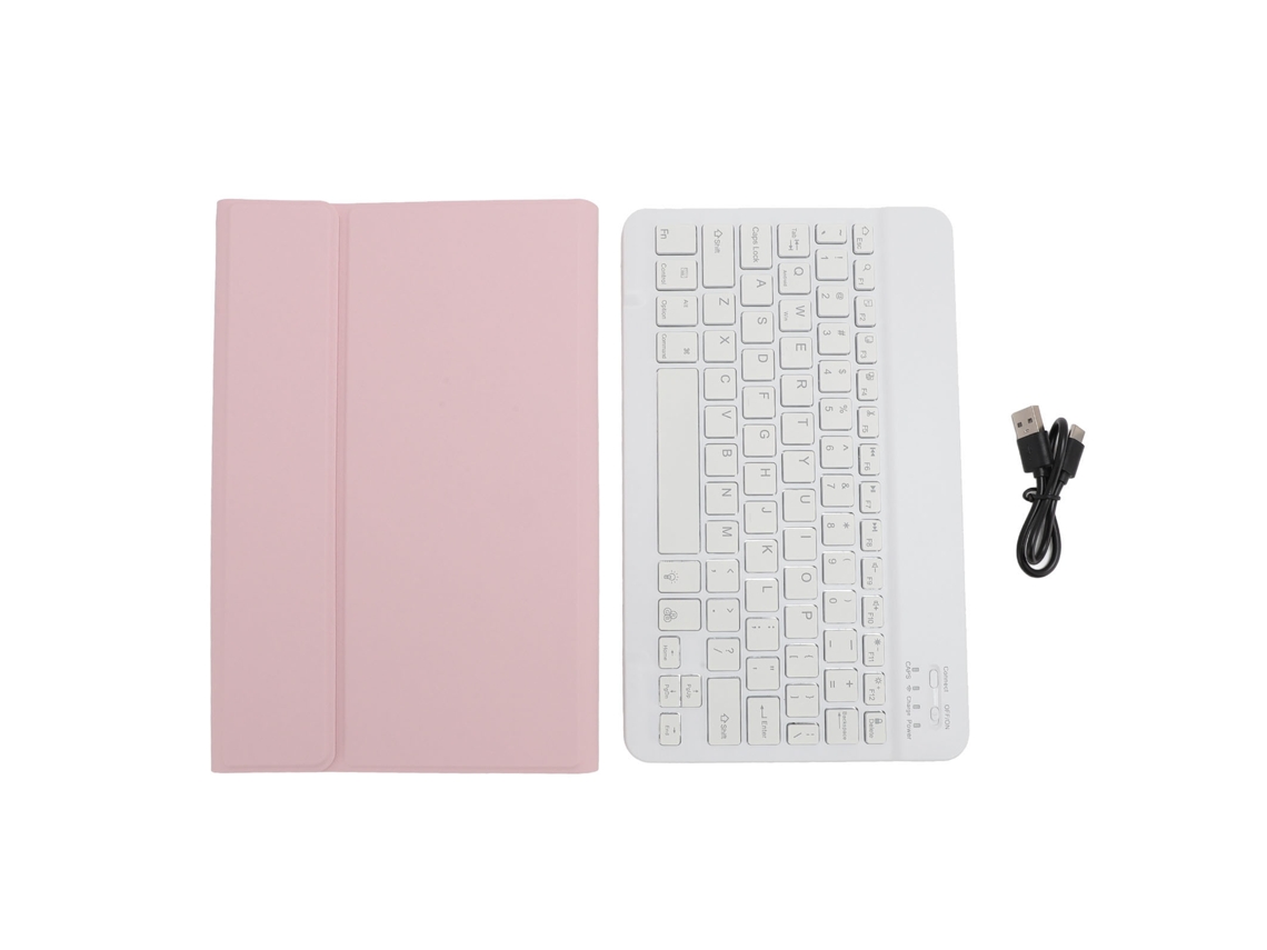 2026zentro-capa Com Teclado Bluetooth Sem Fio Com Iluminação Rgb Para Tablet Tab M10 Plus M10 Fhd Plus 10.3 Polegadas Rosa