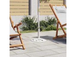Vidaxl Base Para Guarda-sol 9 Kg 40 Cm Ferro Fundido Branco