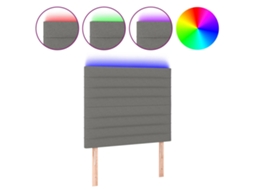 Led Headboard, Led Headboards Vidaxl Cinzeto Tecido (80 X 5 X 118/128 Cm)