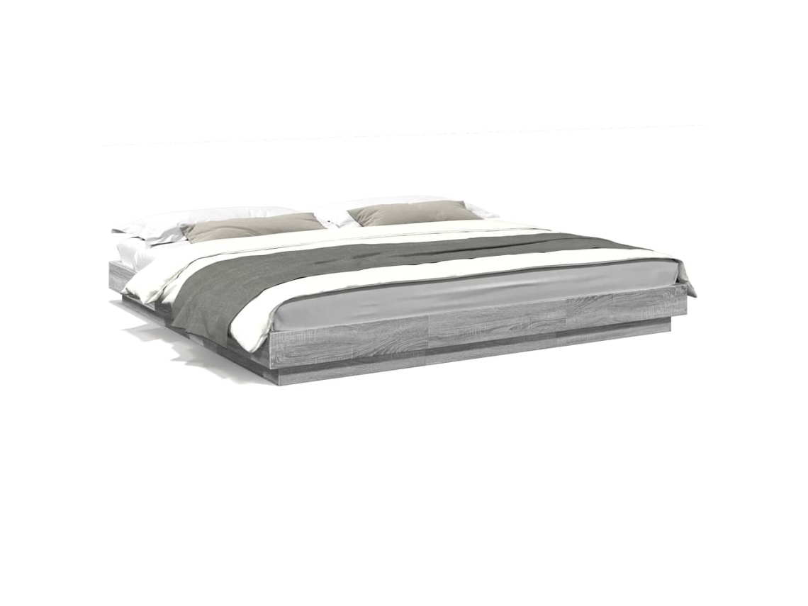 Estrutura de Cama Derivados Madeira Cinzento Sonoma MAISON EXCLUSIVE (200x200 cm)