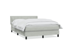 Maison Exclusive - Cama Com Molas/colchão 160x210 Cm Veludo Cinzento-claro