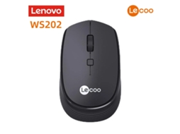 Rato Sem Fio Lenovo Ws202 2.4g Óptico Preto