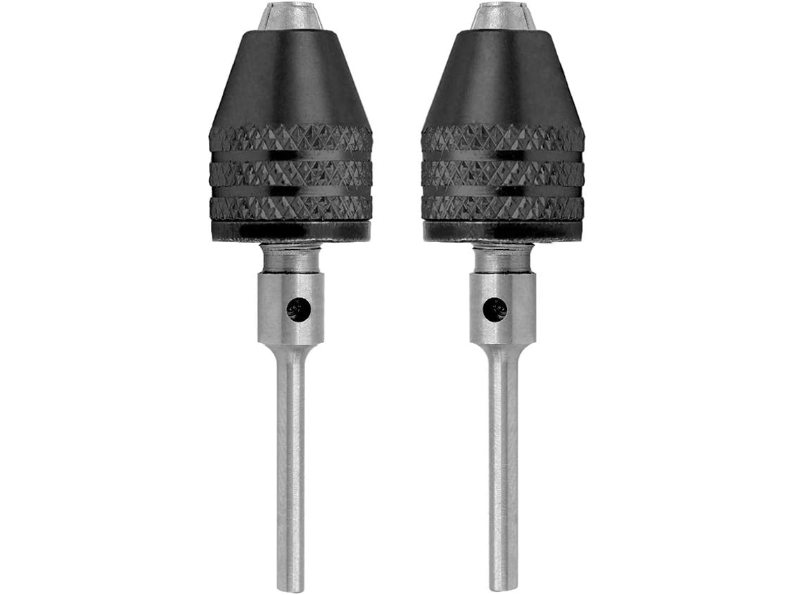 2 Adaptadores De Mandril Para Mini Furadeira Elétrica Com Haste Redonda De 3mm, Sem Chave Aquaforge