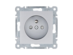 Luz | Tomada Elétrica Em Prata Francesa Wl1042 Hager
