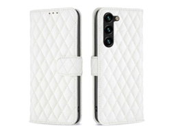Capa Tipo Carteira Flip Em Couro Com Estampa De Diamante Para Samsung Galaxy S23+ 5g