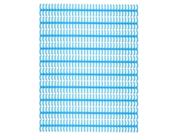 10pcs Espinha de Encadernação 34 Furos Anéis de Folha Solta Plástico Desmontável Diâmetro 12mm Azul