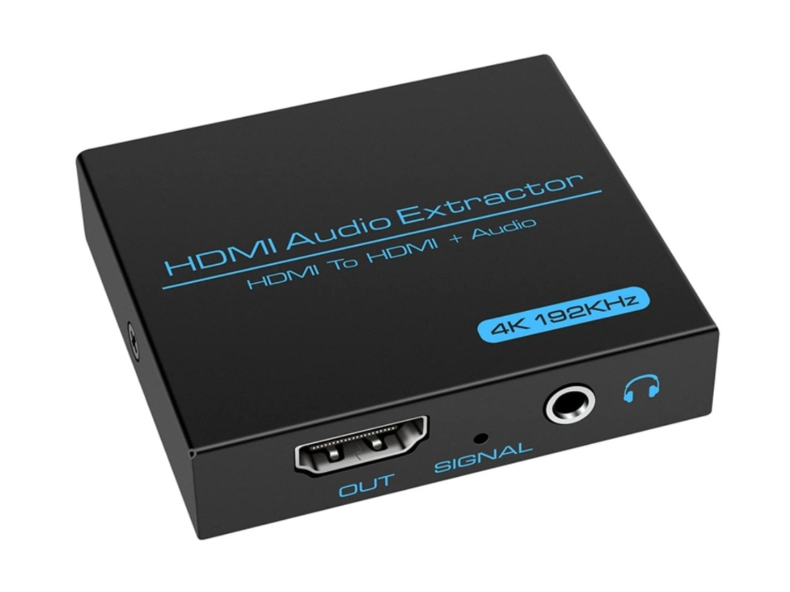 Extrator de Audio HDMI HALINUIA Compativel com PS4 (4K, Conversor Divisor, Jack 3.5mm RCA L/R)