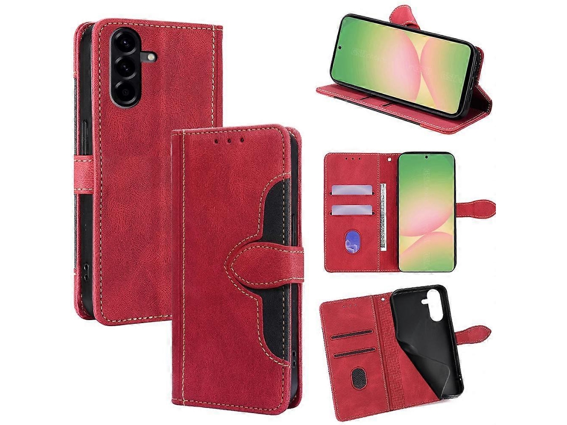 Capa De Couro Com Fivela Magnética Skin Feel Para Samsung Galaxy A56 5g
