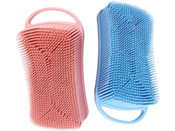 Escova De Banho Silicone Macio Valiclud 2 Peças, Escova De Lavagem Prática Para Meninos E Meninas, Massagem E Limpeza