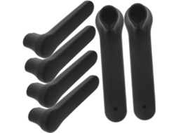 Toddmomy Conjunto De 6-protetores Maçaneta Silicone Preto Segurança Infantil Proteção Anticolisão Para Portas Uso