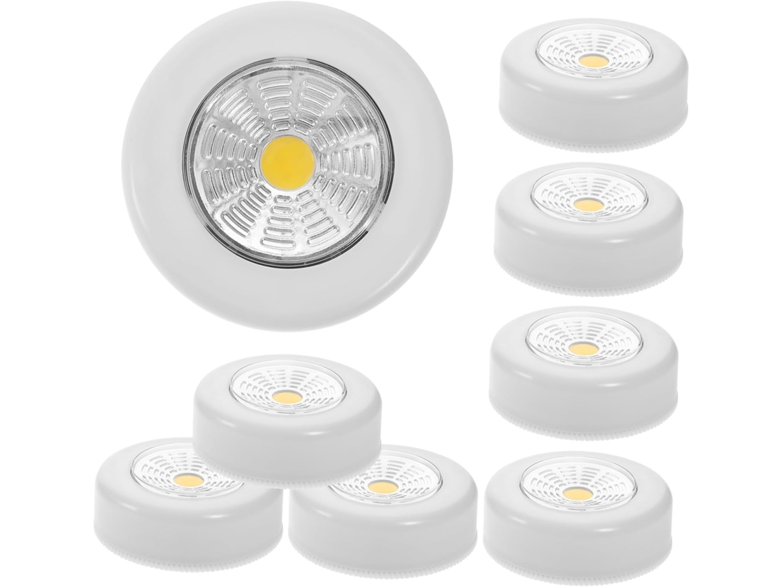 Conjunto De 8 Luminárias Toque Adesivas Sem Fio Veemoon, Alimentadas
