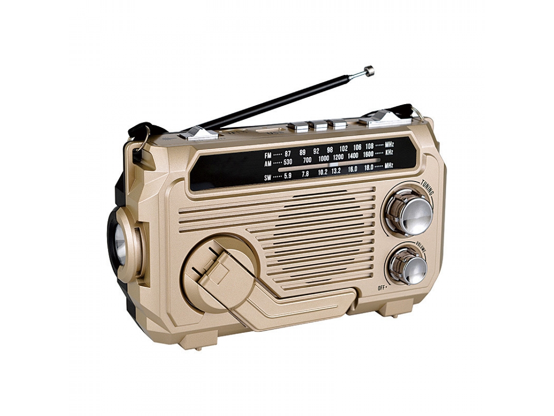 Rádio Retrátil, Emergência com Energia Solar e Bateria de 2000mah AQUAFORGE