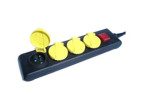 Filtro de linha Gao IP44 de 4 tomadas com interruptor e cabo de 1,5 m